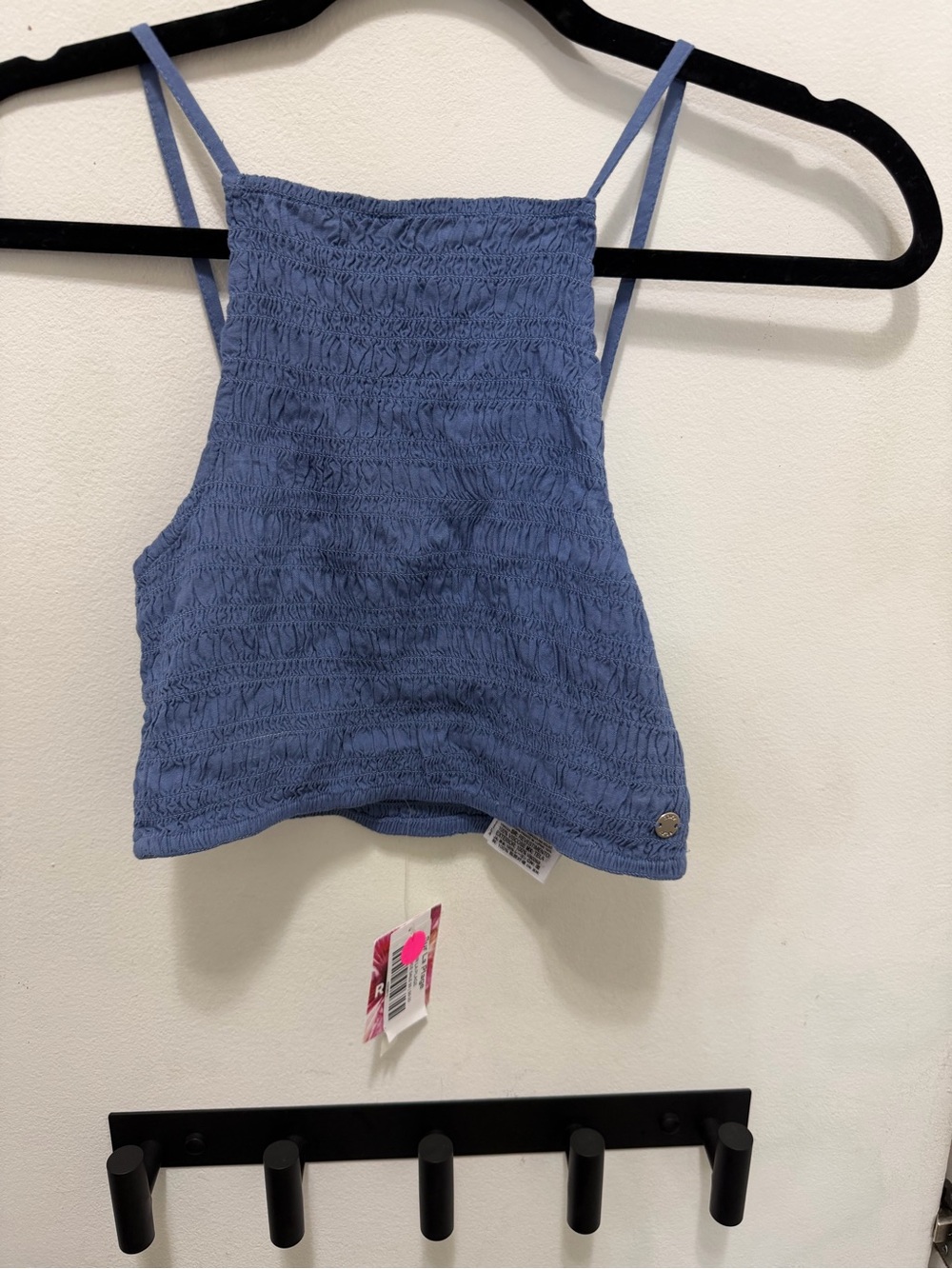 Roxy Periwinkle Smocked Crop Tank - Women